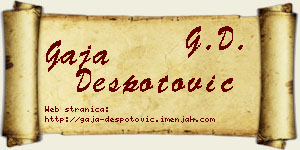 Gaja Despotović vizit kartica